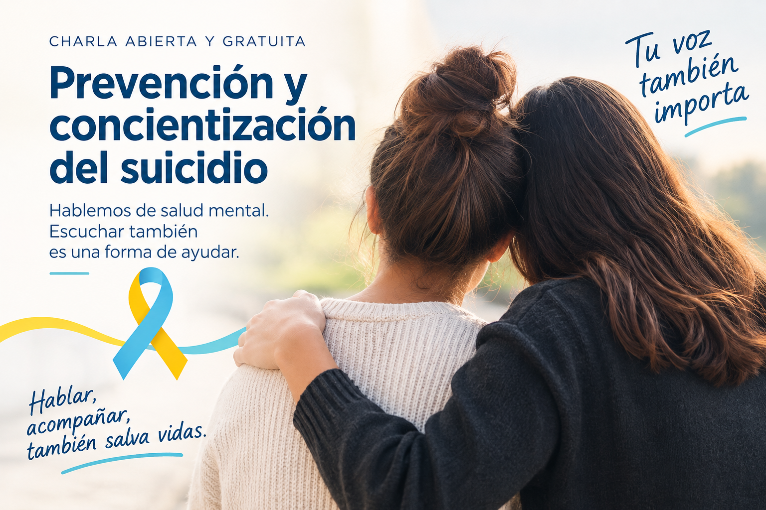 Hablar para prevenir: Llambi Campbell será sede de una charla sobre salud mental y prevención del suicidio